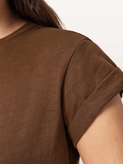 AllSaints Brown Anna T-Shirt - Image 4 of 8
