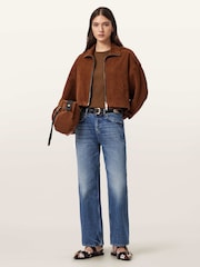 AllSaints Brown Anna T-Shirt - Image 6 of 8