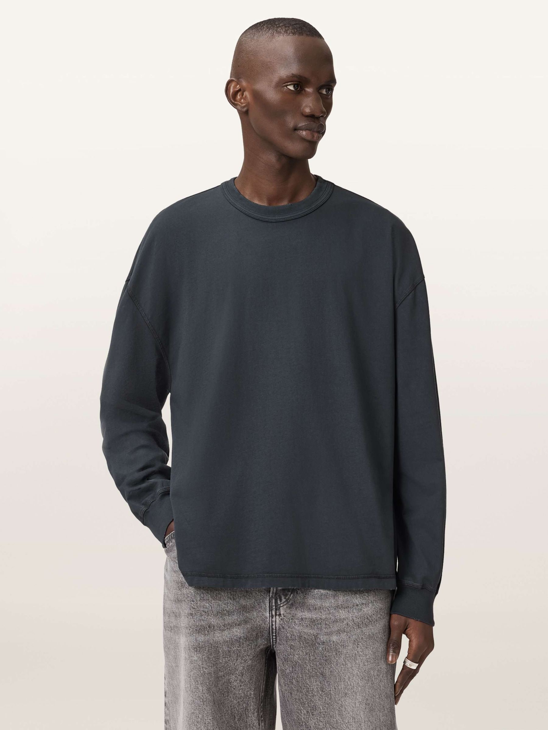 新品 kaval 25ss Crew neck long sleeve Buy AllSaints Black Cole Long Sleeve Crew Neck T-Shirt from Next USA