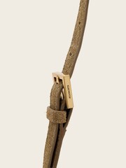 AllSaints Brown Ursa Mini Suede Cross-Body Bag - Image 6 of 6