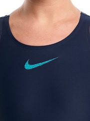 Nike Blue Logo Graphic Fastback One Piece - Image 3 of 5
