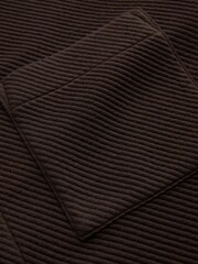 Chocolate Brown Diagonal Texture Jersey Shacket - Image 5 of 5