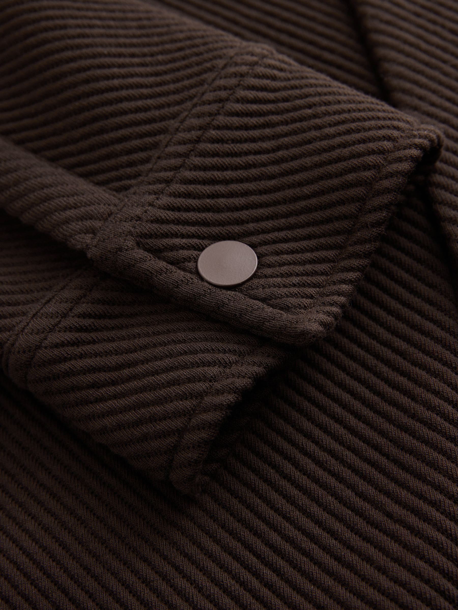Buy Chocolate Brown Diagonal Texture Jersey Shacket from Next USA