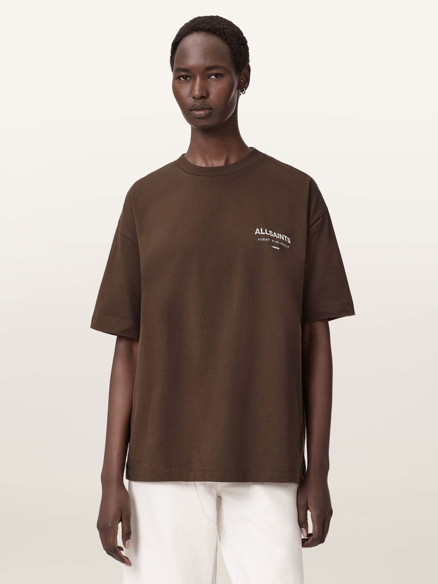 Comprar Castanho - Camiseta de algodão AllSaints Underground Etta