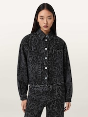 All Saints Black Nicky Denim Shacket - Image 2 of 7