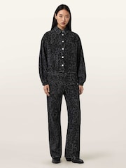 All Saints Black Nicky Denim Shacket - Image 3 of 7