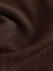 Chocolate Brown Thermal Maximum Warmth Cosy Pointelle Vest - Image 6 of 6