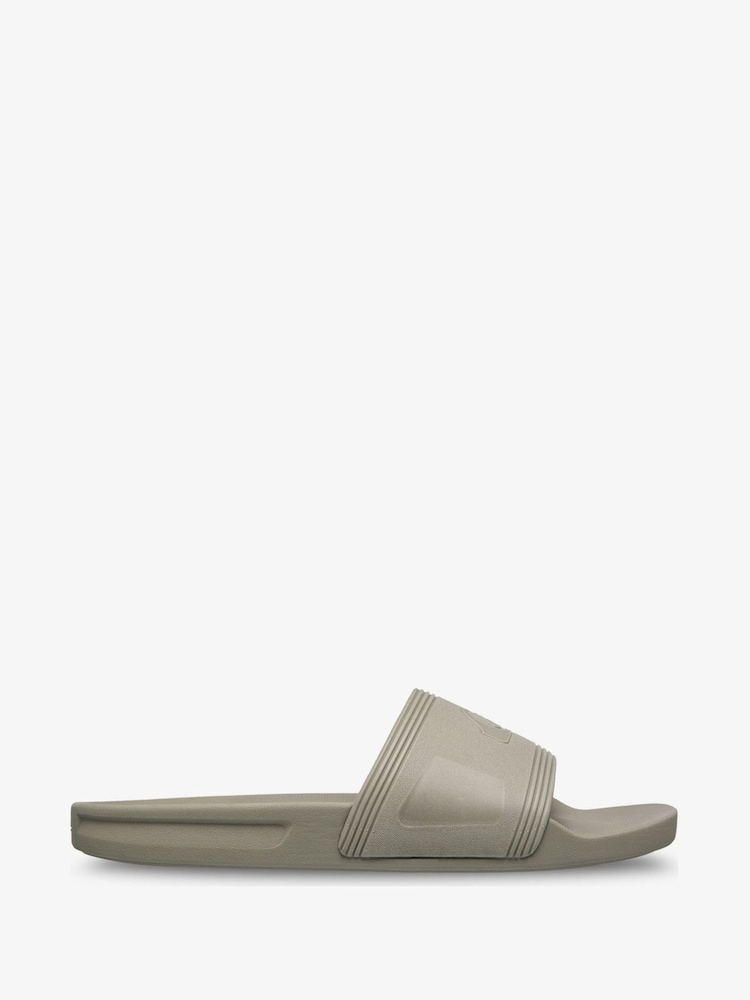 Quiksilver Grey Dockyard Tonal Logo Sliders - Image 1 of 5