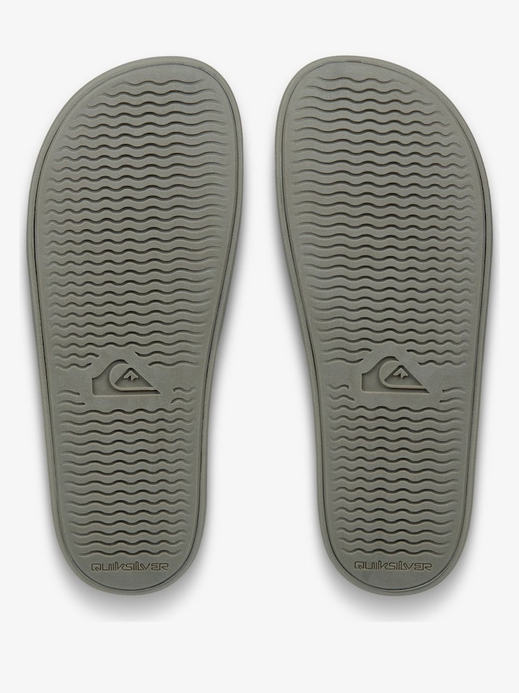 Quiksilver Grey Dockyard Tonal Logo Sliders - Image 5 of 5