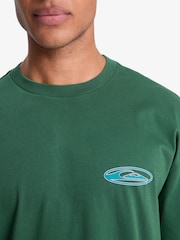 Quiksilver Green Quikglobe T-Shirt - Image 4 of 7