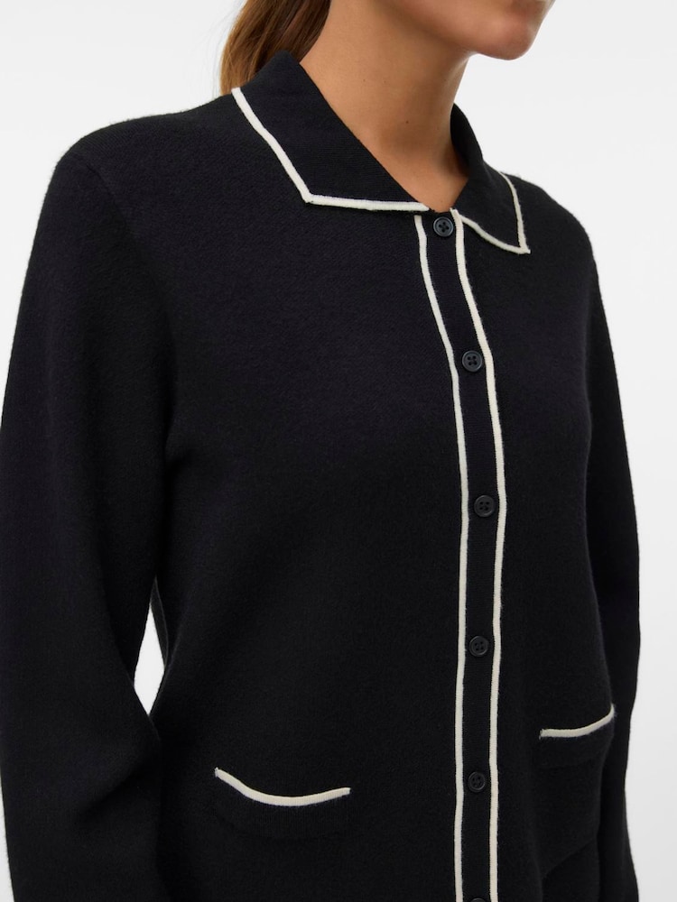 VERO MODA Contrast Button Front Knitted Cardigan - Imagen 2 de 4