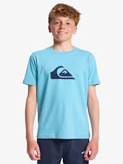 Quiksilver Blue Comp Logo Short Sleeve T-Shirt - Image 1 of 6