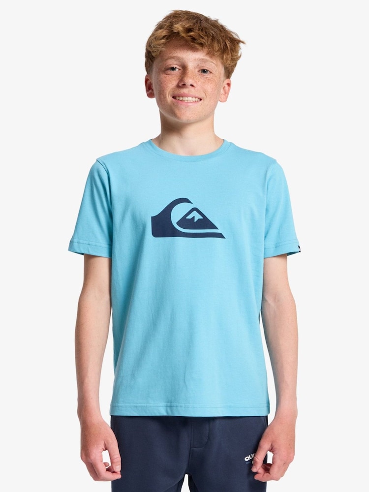 Quiksilver Blue Comp Logo Short Sleeve T-Shirt - Image 1 of 6
