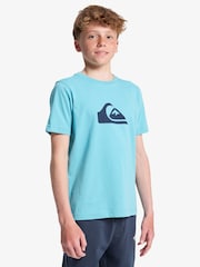 Quiksilver Blue Comp Logo Short Sleeve T-Shirt - Image 2 of 6