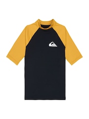 Quiksilver Black Everyday UPF50 Short Sleeve Logo Rash Vest - Image 1 of 1