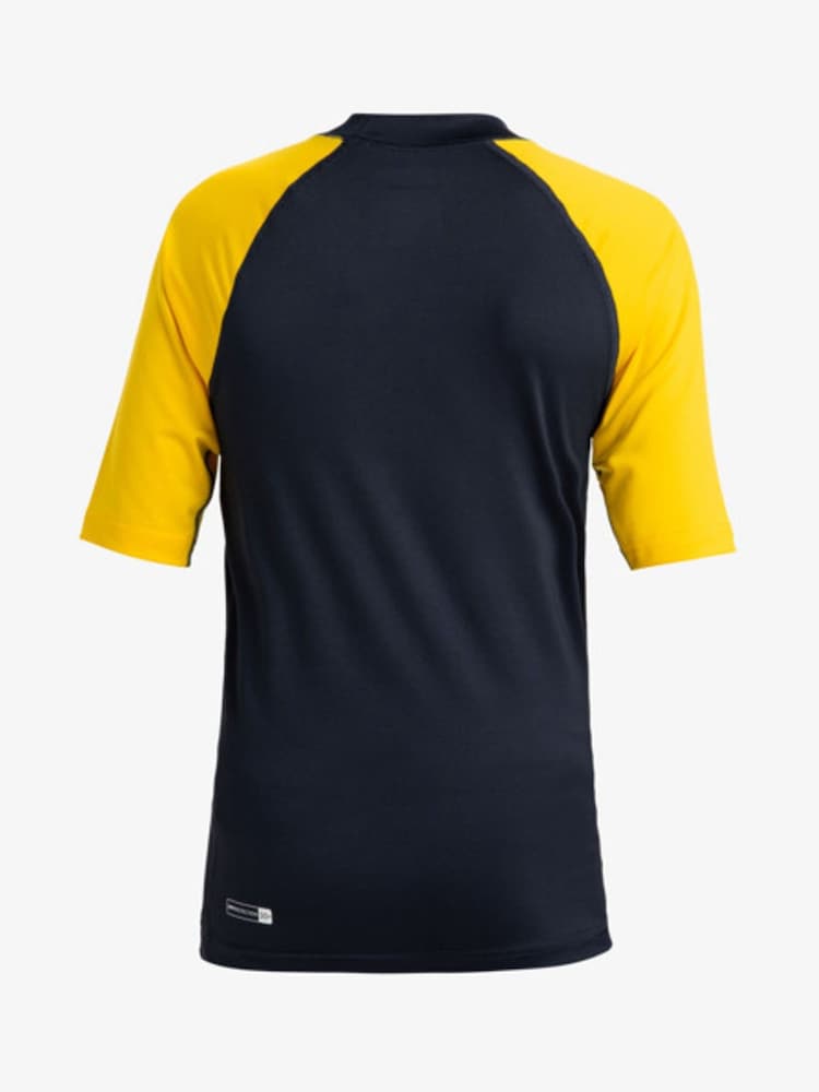 Quiksilver Black Everyday UPF50 Short Sleeve Logo Rash Vest - Image 2 of 2 Quiksilver Black Everyday UPF50 Short Sleeve Logo Rash Vest - Image 2 of 2