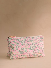 Cath Kidston Green Floral Tennis Print Travel Pouch - Image 1 of 3