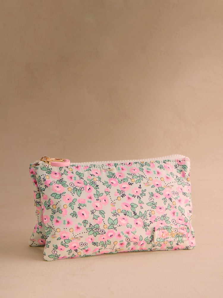 Cath Kidston Green Floral Tennis Print Travel Pouch - Image 1 of 3