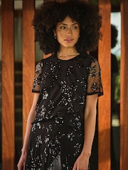 FatFace Cora Sequin Short Sleeve Top - Bild 1 von 6