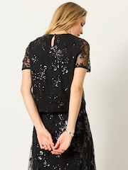 FatFace Cora Sequin Short Sleeve Top - Bild 3 von 6