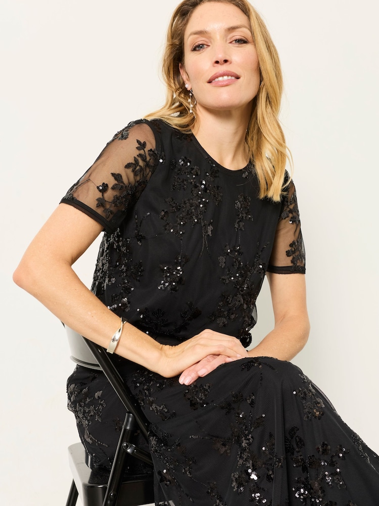 FatFace Cora Sequin Short Sleeve Top - Bild 6 von 6