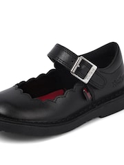 Kickers Black Adlar Mary Jane Scallop Infant Shoes - Image 6 of 6