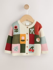 Patchwork Autumnal Crochet Baby Cardigan (0mths-2yrs) - Image 1 of 7