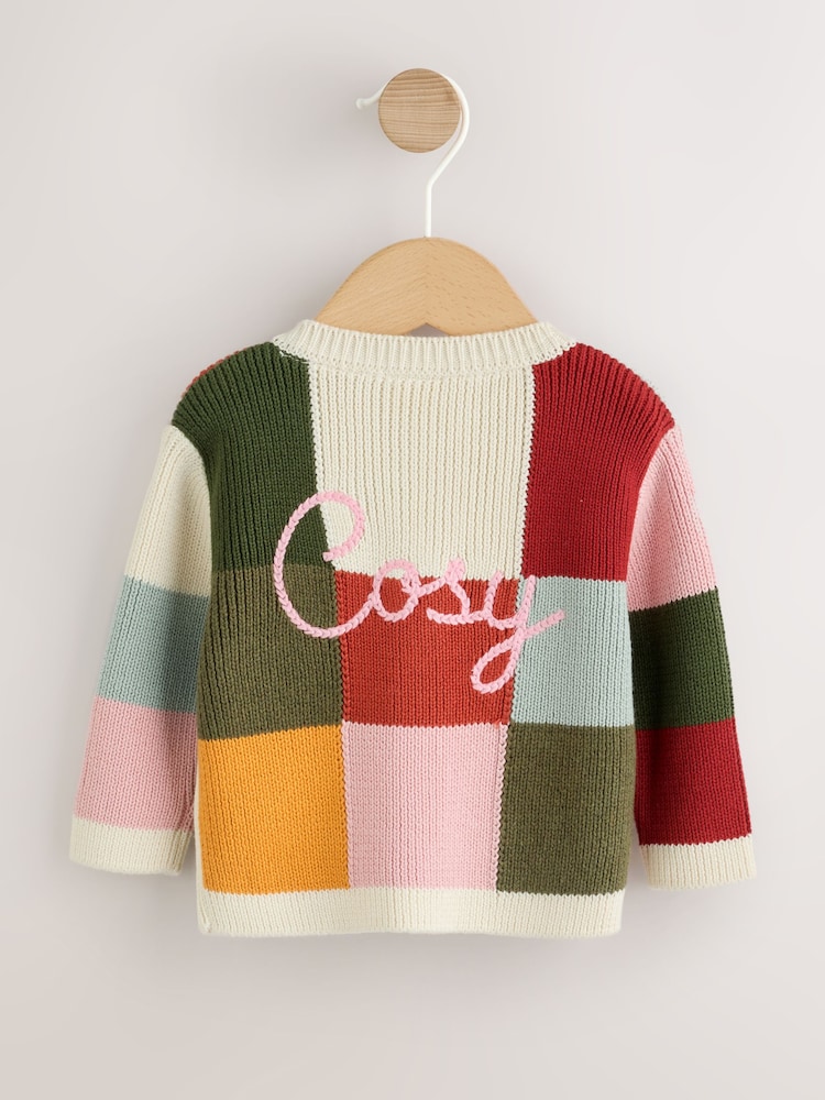 Patchwork Autumnal Crochet Baby Cardigan (0mths-2yrs) - Image 2 of 7 Patchwork Autumnal Crochet Baby Cardigan (0mths-2yrs) - Image 2 of 7