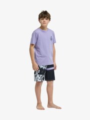 Quiksilver Black Surfsilk Straight 17" Logo Swim Shorts - Image 4 of 6