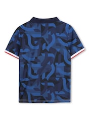 BOSS White World Cup Logo Collar Polo Neck Polo Shirt - Image 2 of 3