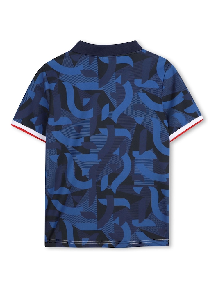 BOSS White World Cup Logo Collar Polo Neck Polo Shirt - Image 2 of 3 BOSS White World Cup Logo Collar Polo Neck Polo Shirt - Image 2 of 3