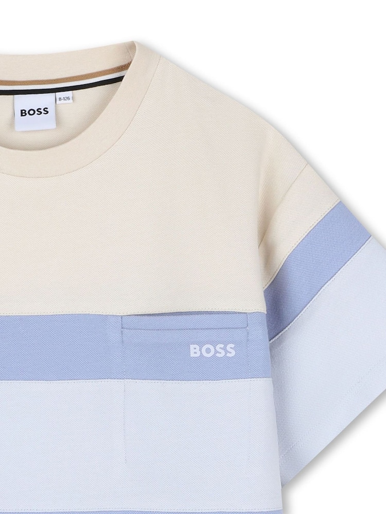 BOSS Logo Stripe Short Sleeve T-Shirt - Imaginea 4 din 4 BOSS Logo Stripe Short Sleeve T-Shirt - Imaginea 4 din 4