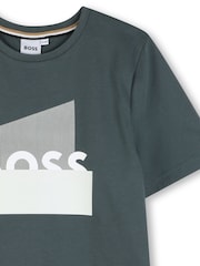 BOSS Green Shape Logo Crew Neck Short Sleeve T-Shirt - Image 5 of 5