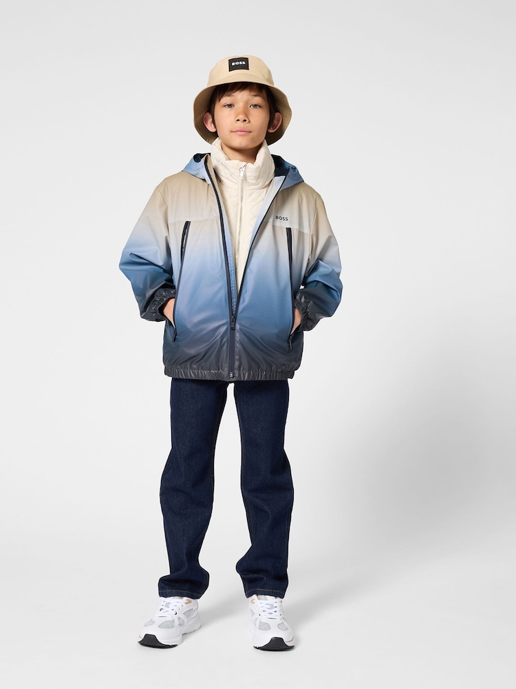 BOSS Logo Full Zip Hooded Jacket - Imaginea 1 din 6