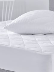 Maagang Paggawa ng Witney Sateen Stripe Deep Elasticated Skirt Mattress White Protector - Larawan 1 ng 2