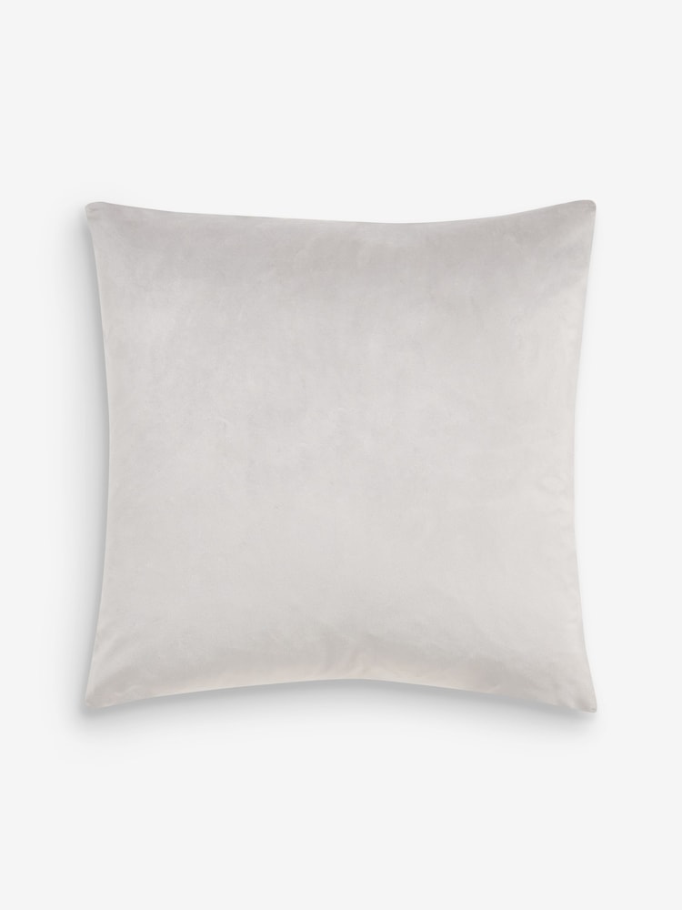 Grey Abstract 59 x 59cm Cut Velvet Hugo Cushion - Image 5 of 5