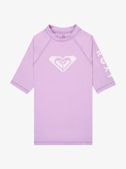 紫色 - Roxy 全心全意短袖 Logo 防晒衣 - 2的图像1｝