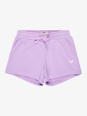 Roxy Purple Surf Feeling Terry Logo Shorts - Image 1 of 2