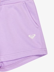 Roxy Purple Surf Feeling Terry Logo Shorts - Image 3 of 3