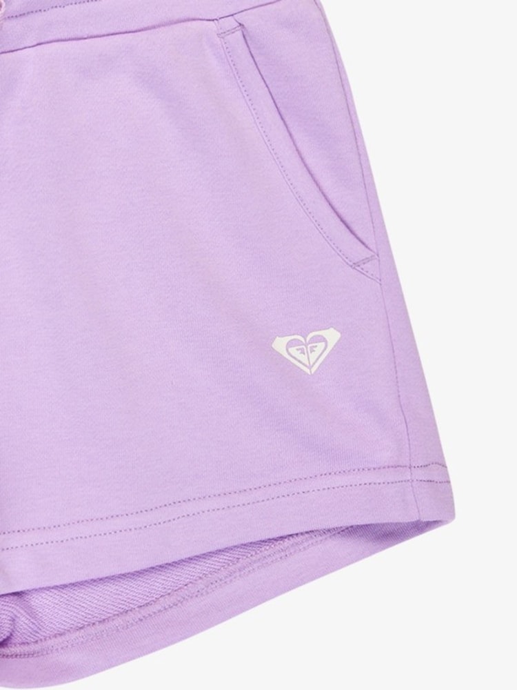 Roxy Purple Surf Feeling Terry Logo Shorts - Image 3 of 3 Roxy Purple Surf Feeling Terry Logo Shorts - Image 3 of 3