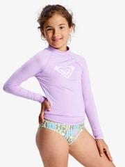 Roxy Purple Whole Hearted Long Sleeve Logo Rash Vest - Image 1 of 7