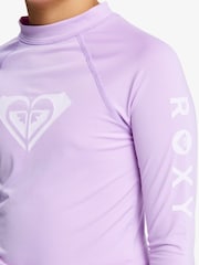 Roxy Purple Whole Hearted Long Sleeve Logo Rash Vest - Image 5 of 7