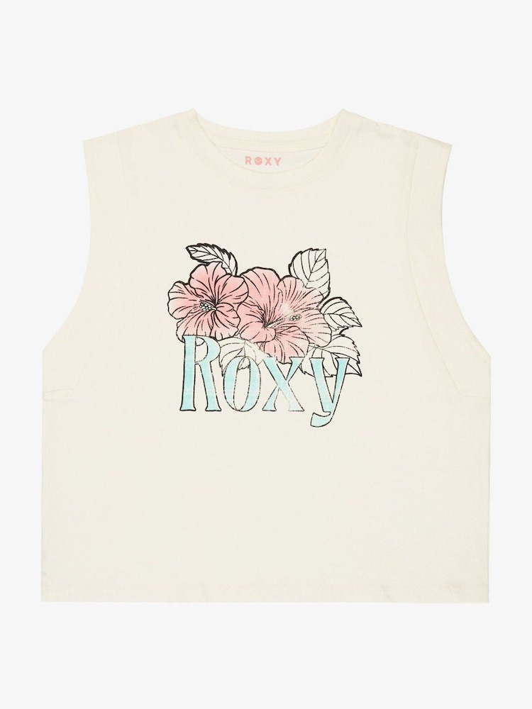 Roxy Cream Peace Harbour Graphic Logo Tank Top - Image 1 of 2