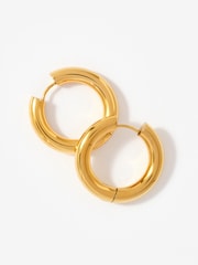 Mint Velvet Gold Tone Stainless Large Hoop Earrings - Image 5 of 6