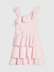 River Island Pink Asymmetric Scuba Dress - Image 1 of 4