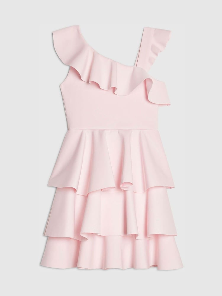 River Island Pink Asymmetric Scuba Dress - Image 2 of 4