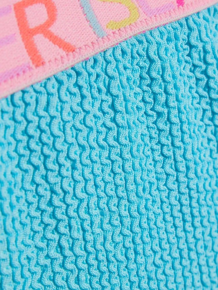 River Island Colour Block Textured Logo Bikini - صورة 4 من 4