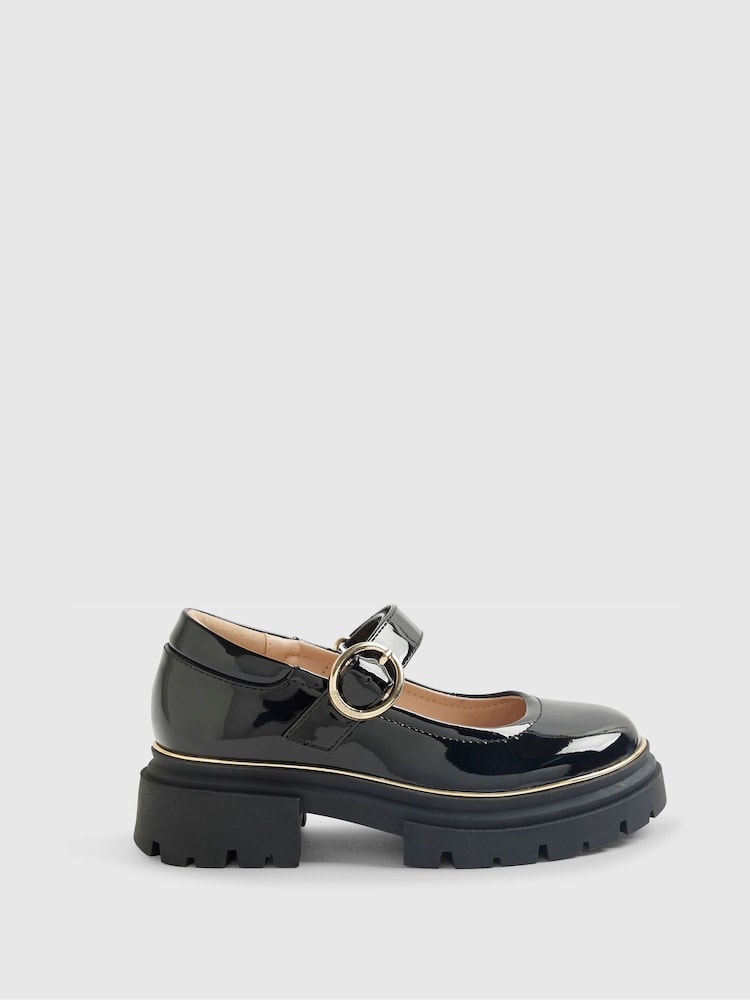 River Island Patent Chunky Mary Jane Shoes - Afbeelding 1 van 5