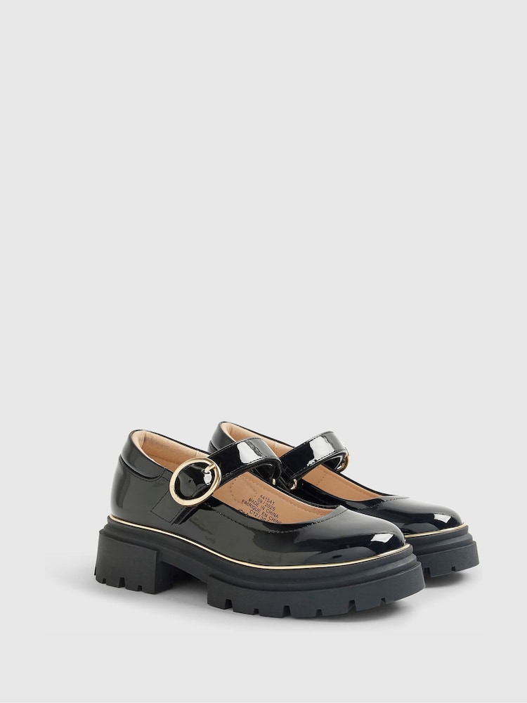 River Island Patent Chunky Mary Jane Shoes - Afbeelding 2 van 5