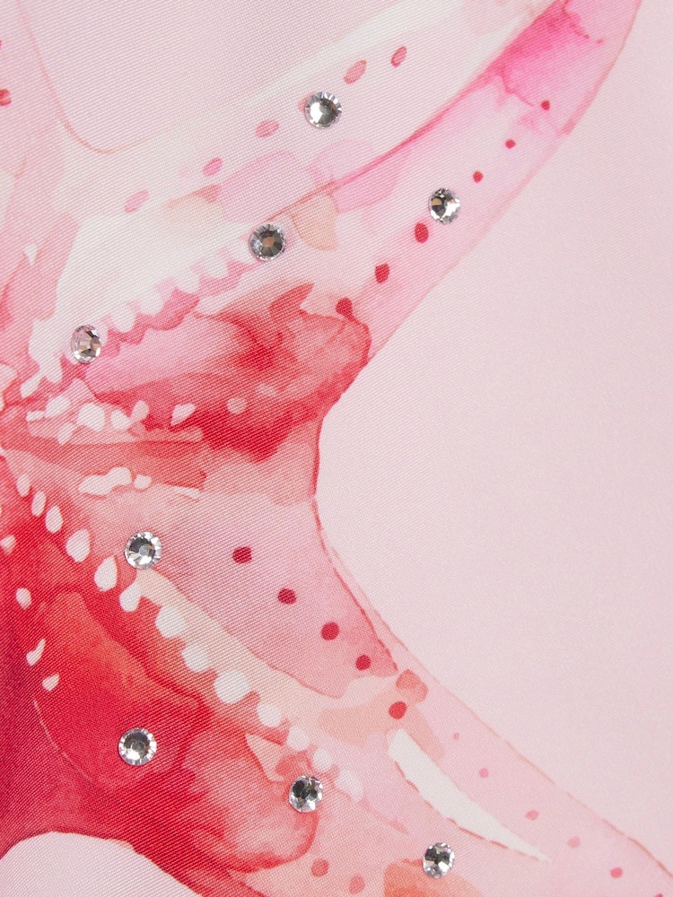 River Island Pink Starfish Placement Swimsuit & Skirt Set - Image 5 of 5